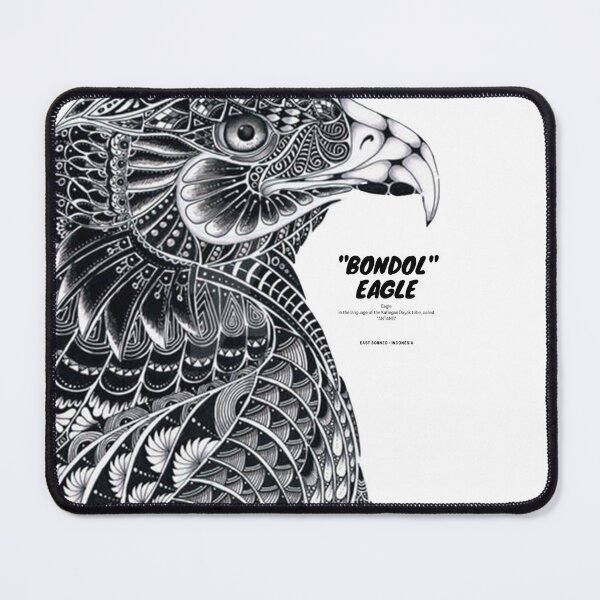 Item preview, Borneo Dayak Culture - Bondol Eagle sketch Black and White designed and sold by Akbarudi.