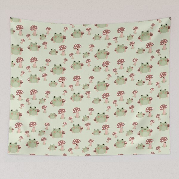 Item preview, Cute Frog with Mushrooms designed and sold by Lavender-Cloud.