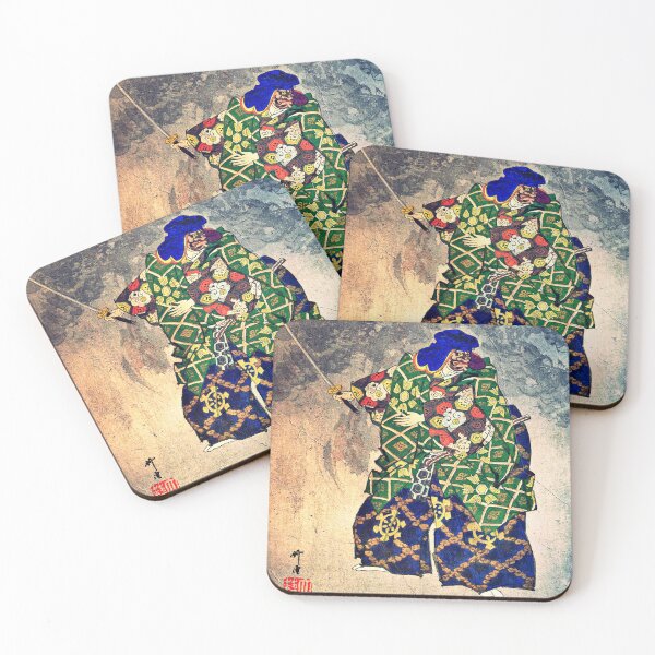 Item preview, Actors in the Noh theater play Eboshiori by Kogyo Tsukioka Painting designed and sold by RyanCaudell.