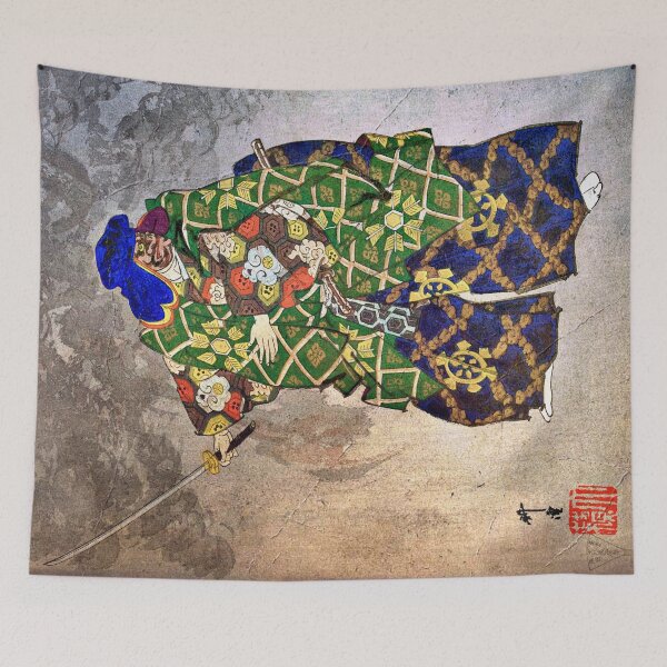 Item preview, Actors in the Noh theater play Eboshiori by Kogyo Tsukioka Painting designed and sold by RyanCaudell.
