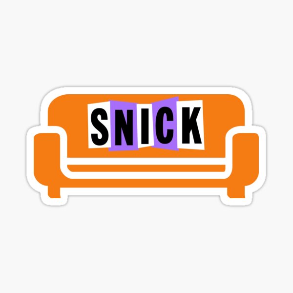 Snick Orange Couch Sticker For Sale By Double Ghost Redbubble 