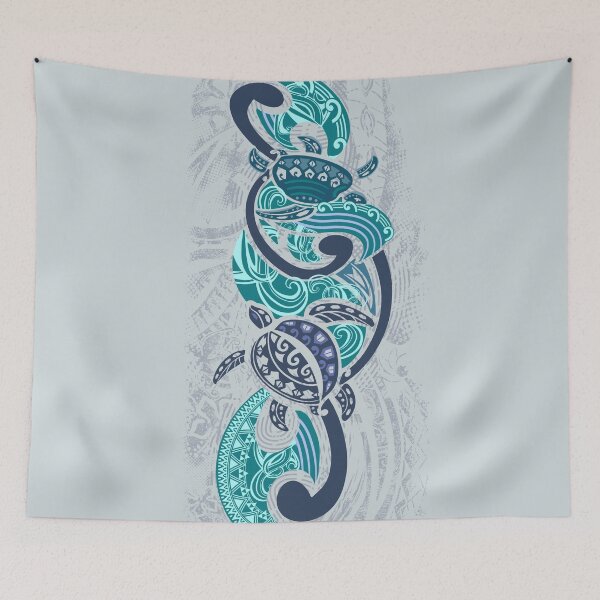 Item preview,  Hawaiian Blue Honu's Ocean Waves Shirt Band designed and sold by sunnthreads.