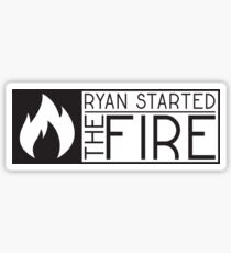 the office tv show lyrics funny ryan started the fire t shirts Sticker