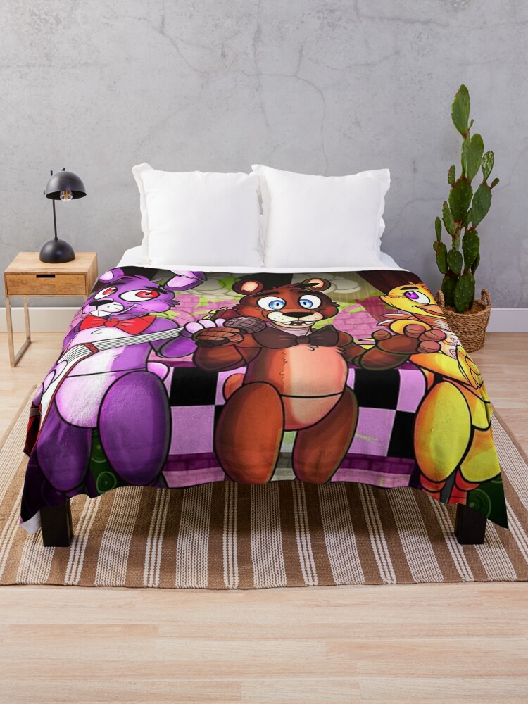 Five Nights at Freddy's 2 piece throw blanket and plush pillow set