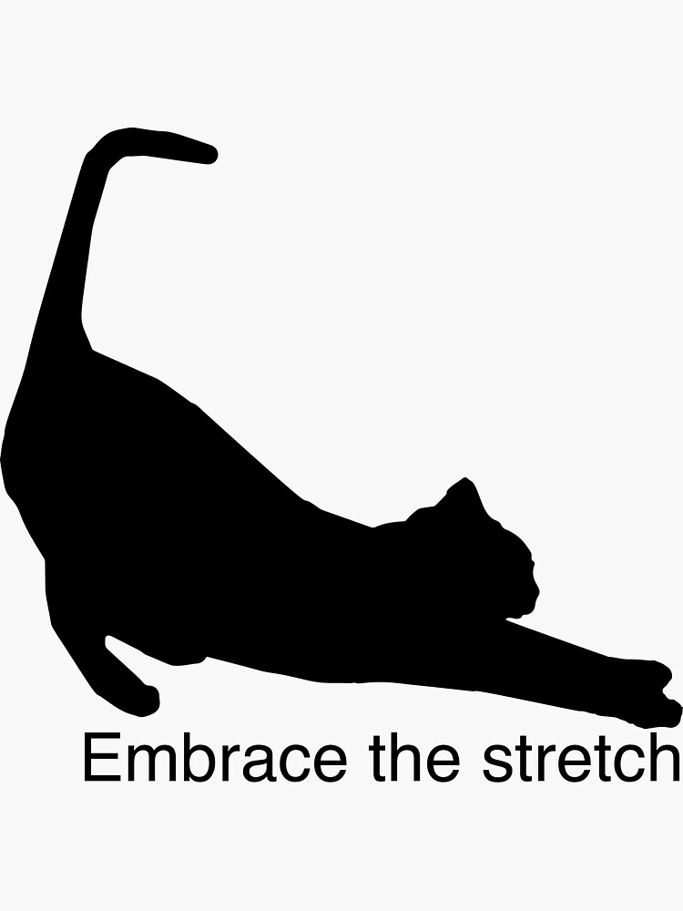 "Cat Yoga" Sticker by 8BitPixels Redbubble