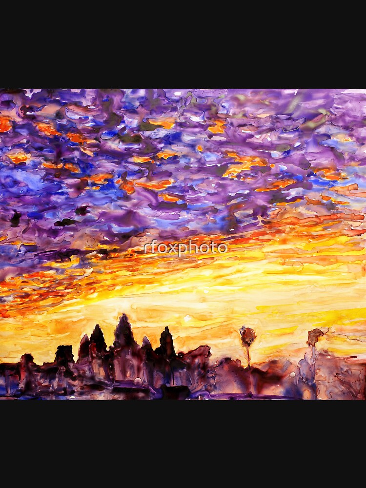 Thumbnail 3 of 3, Relaxed Fit T-Shirt, Sunrise at Angkor Wat- Cambodia designed and sold by rfoxphoto.