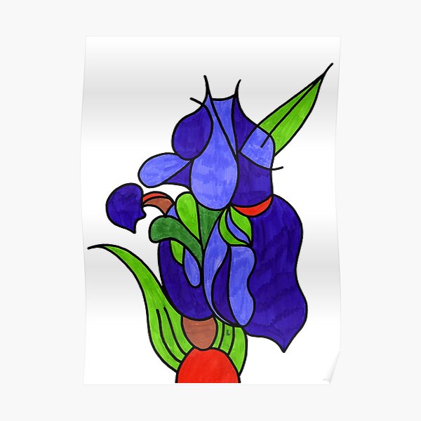 'Iris Flower' inspired by Van Gogh's 'The Iris' Poster