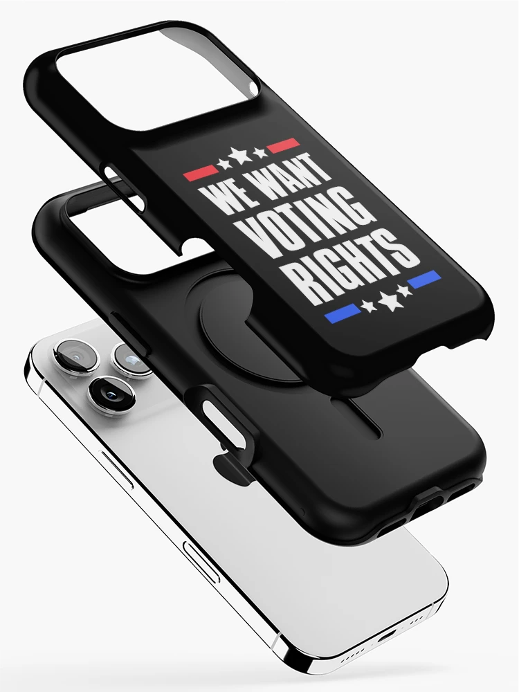 Thumbnail 2 of 4, iPhone Case, We Want Voting Rights, Voting Rights are Human Rights designed and sold by FNStuff.