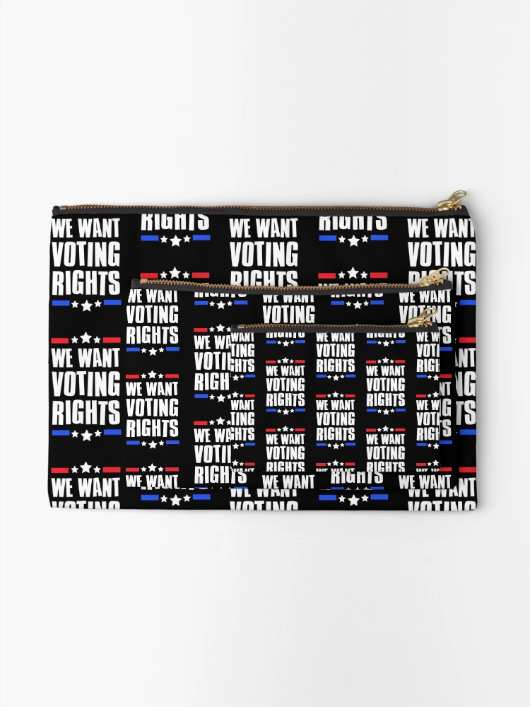 Thumbnail 2 of 4, Zipper Pouch, We Want Voting Rights, Voting Rights are Human Rights designed and sold by FNStuff.