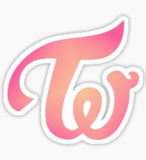 apricot neon magenta TWICE Sticker