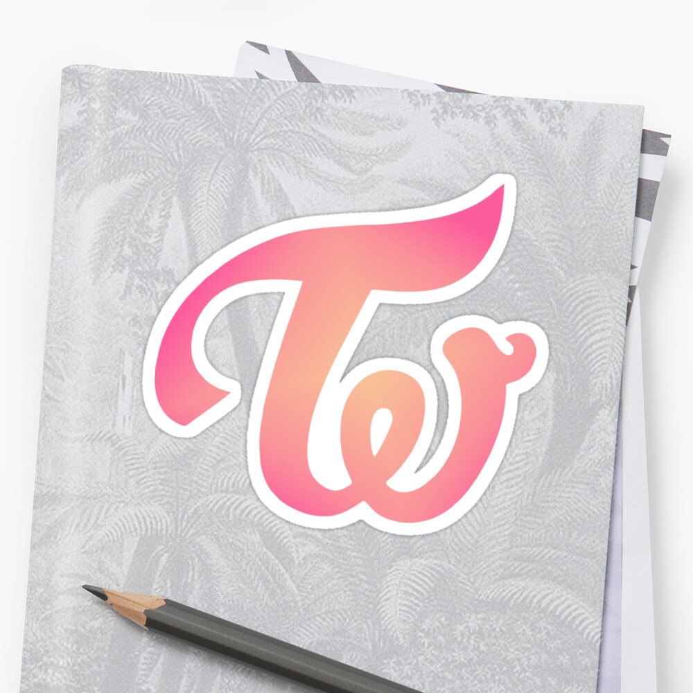 apricot-neon-magenta-twice-sticker-by-yeongwonhikpop-redbubble