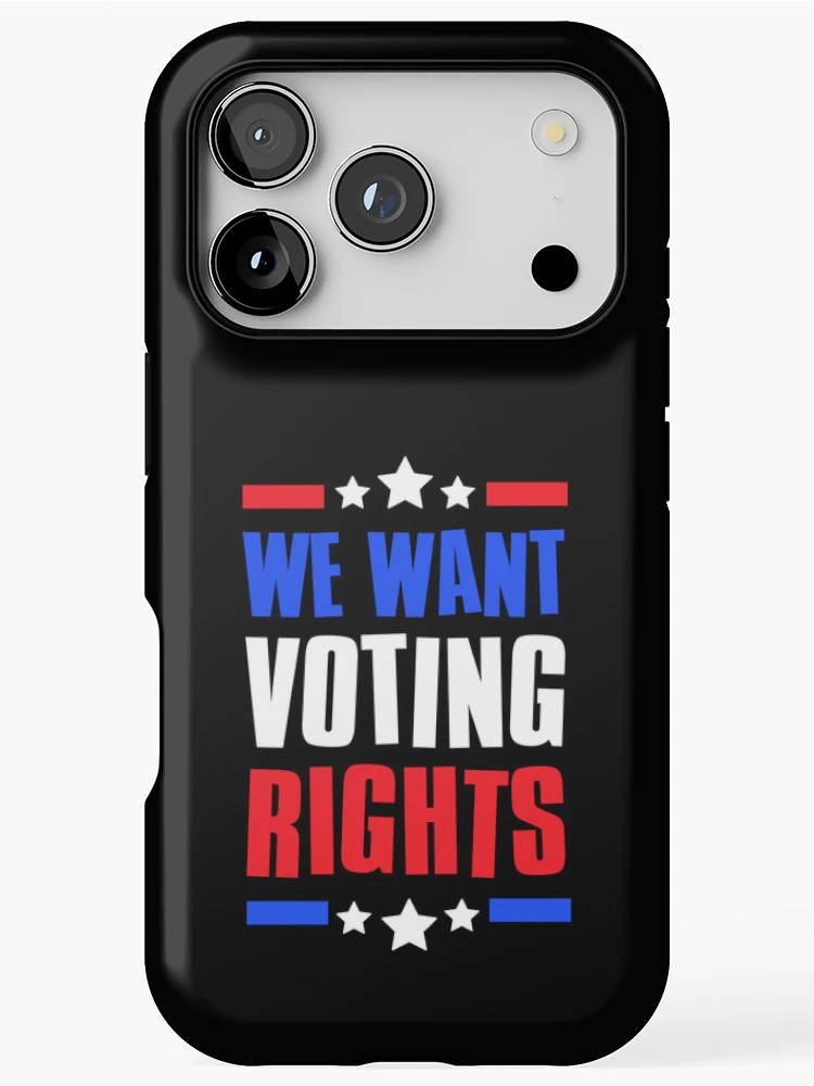 Thumbnail 1 of 4, iPhone Case, We Want Voting Rights, Voting Rights are Human Rights designed and sold by FNStuff.