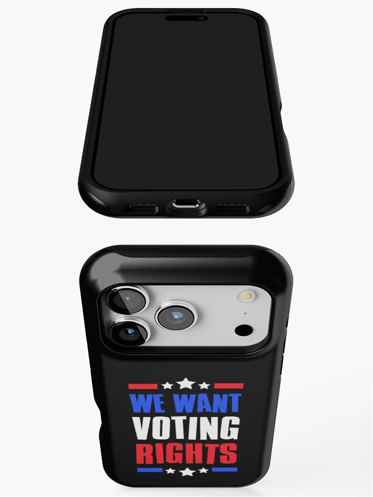 Thumbnail 3 of 4, iPhone Case, We Want Voting Rights, Voting Rights are Human Rights designed and sold by FNStuff.