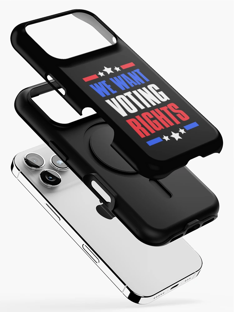 Thumbnail 2 of 4, iPhone Case, We Want Voting Rights, Voting Rights are Human Rights designed and sold by FNStuff.