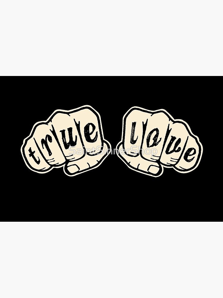 True love knuckle font  True love tattoo, Best sleeve tattoos