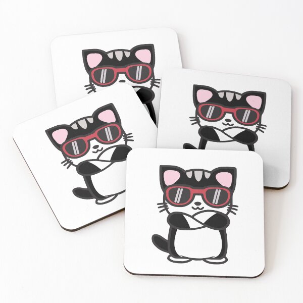 Item preview, Black cat with sunglasses designed and sold by DerFranke.