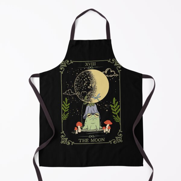 Item preview, Cottagecore Frog Tarot Card The Moon designed and sold by ZavageDesigns.