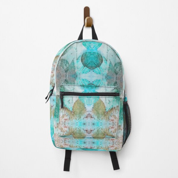 Item preview, Eucalyptus Blackberry Leaves Eco Print Cyan & Brown designed and sold by SpiritGifts.