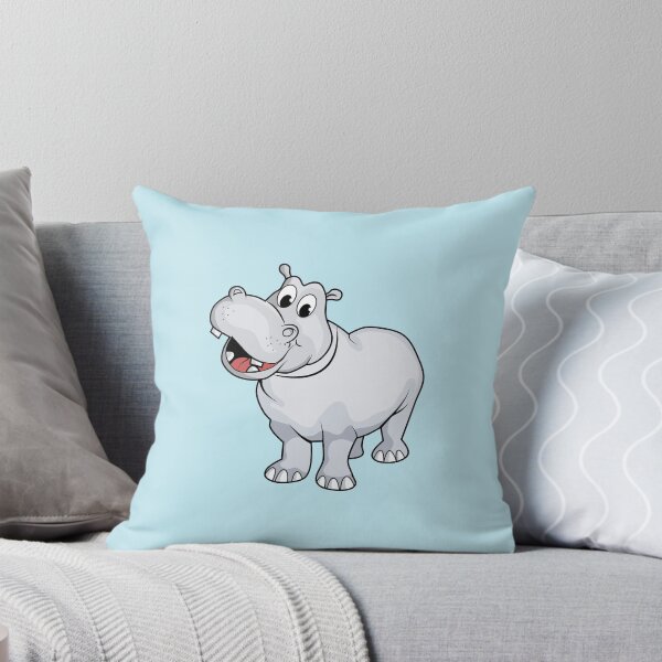 Item preview, Funny Hippo - cute animals cartoon illustrations designed and sold by GraphicDream.