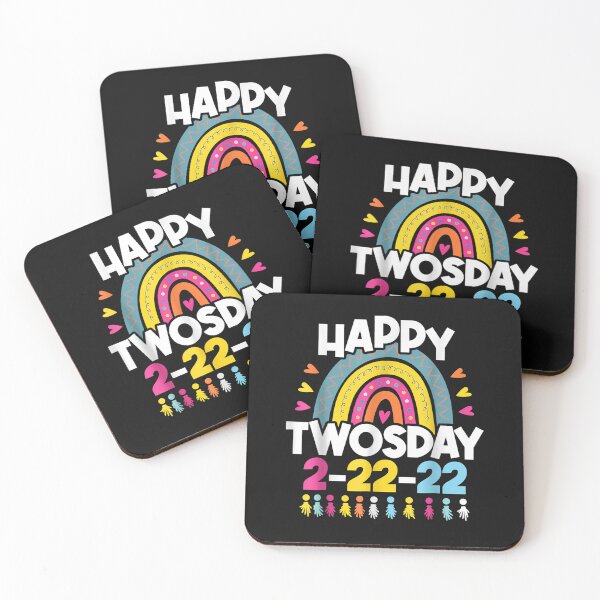 Item preview, Happy 2_22_22 Twosday Tuesday February 22nd 2022 Rainbow T-Shirt designed and sold by Acton-Maran.
