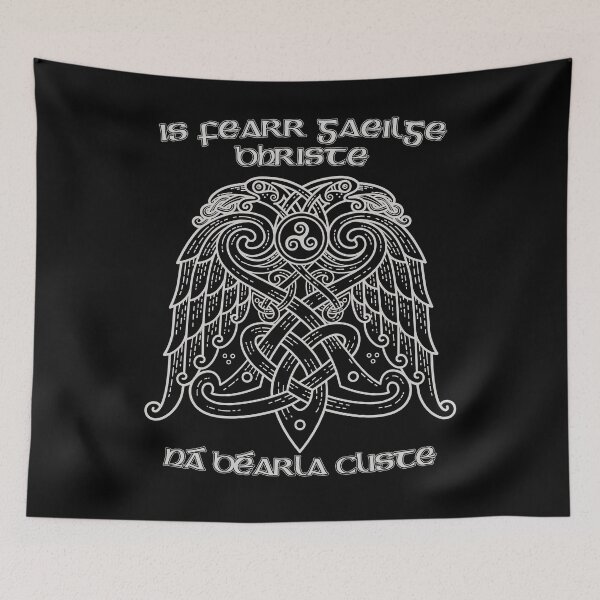 Item preview, Broken Irish, Clever English, Traditional Gaelic Language, Celtic Saying Design, Celtic Knotwork designed and sold by Proverbial Wisdom Design.