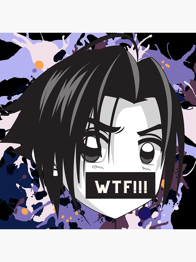 Discover anime wtf- anime wtf face Premium Matte Vertical Poster