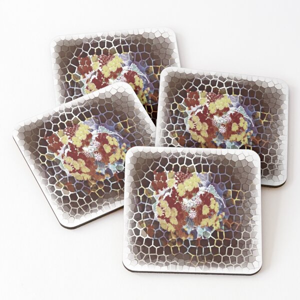 Aperçu de l'œuvre Filet fleurs marron-jaune par Iritof créée et vendue par iritof.
