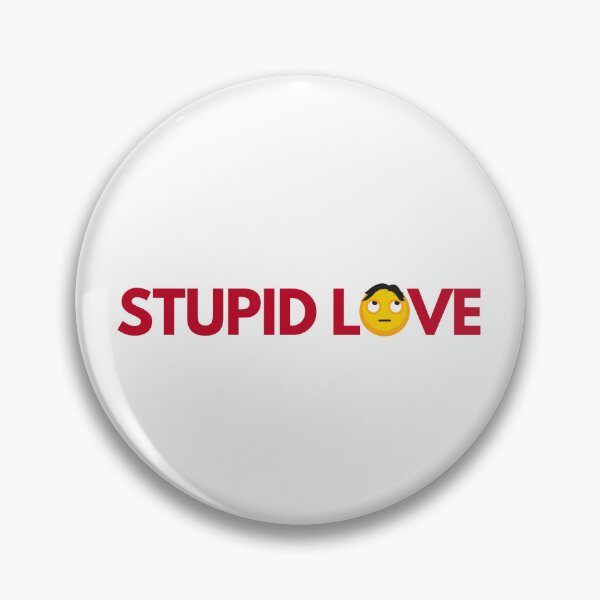 Item preview, STUPID LOVE, RED TEXT WITH EMOJI 2 designed and sold by imabbhey.