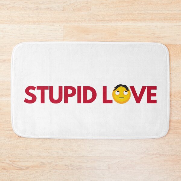 Item preview, STUPID LOVE, RED TEXT WITH EMOJI 2 designed and sold by imabbhey.