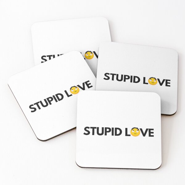 Item preview, STUPID LOVE, BLACK TEXT WITH EMOJI 2  designed and sold by imabbhey.