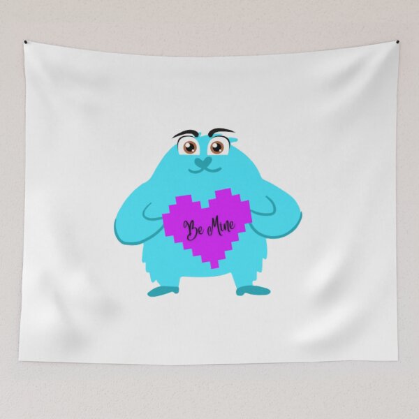 Item preview, Be Mine Monster With Heart - Valentines designed and sold by LMoonDesigns.