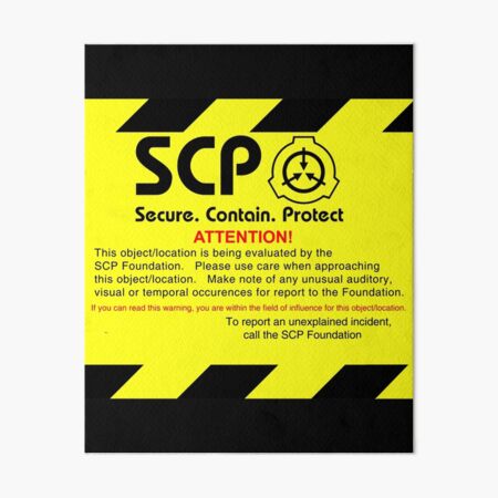 SCP Foundation Warning Attention Art Board Print for Sale by Yu-u