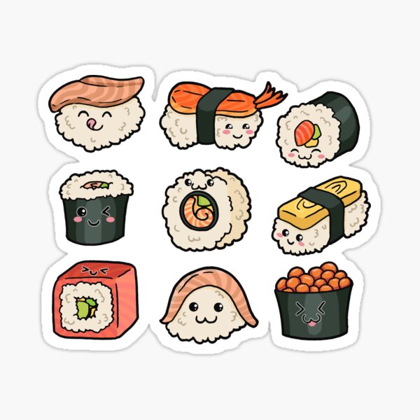 EYE SUSHI ONIGIRI, Sushi with eyes, sushi lovers eyed gift idea ideas  Sticker for Sale by VistoAvvistato