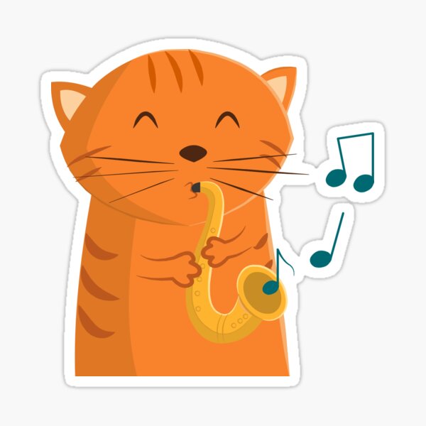 Jazz Cat Sticker