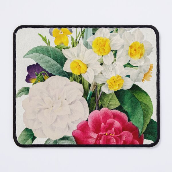 Item preview, Camellia Narcissus and Pansy bouquet by Pierre-Joseph Redoute designed and sold by InHerits.