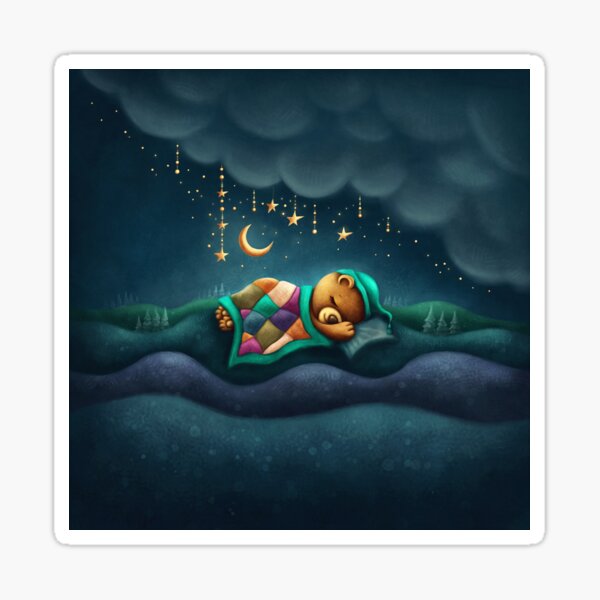 Item preview, Cute sleeping bear  designed and sold by Elena Schweitzer.