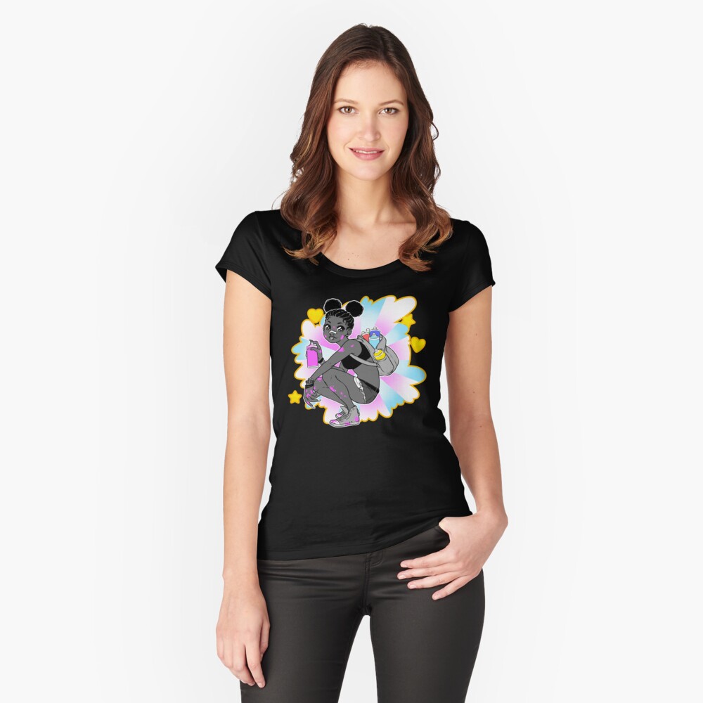 Item preview, Fitted Scoop T-Shirt designed and sold by cricketbat.