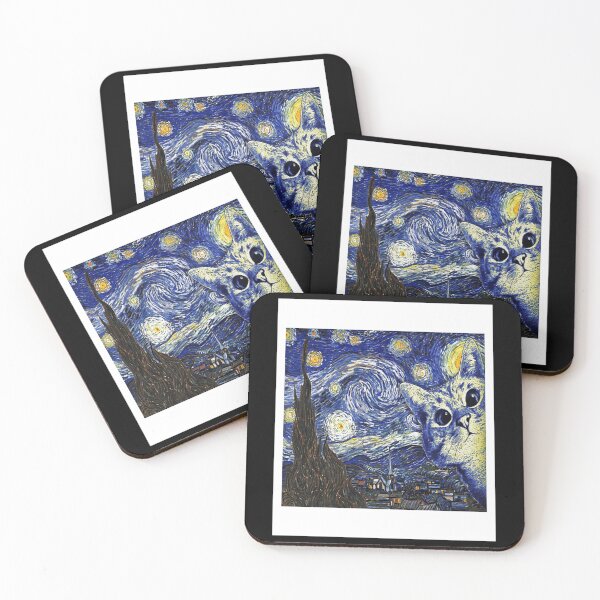 Item preview, Van Gogh T-ShirtCat, The Starry Night T-Shirt_by Cocogan_ designed and sold by shopbadao1.