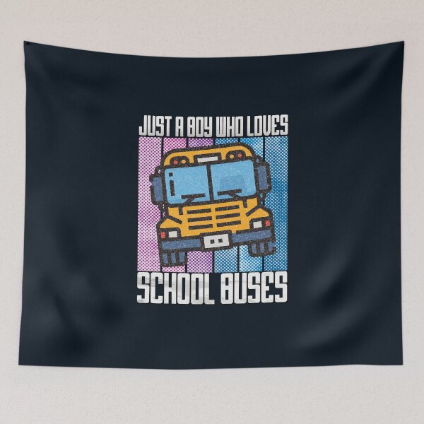 Item preview, Just a boy who loves school buses - funny quote designed and sold by VichallanStudio.