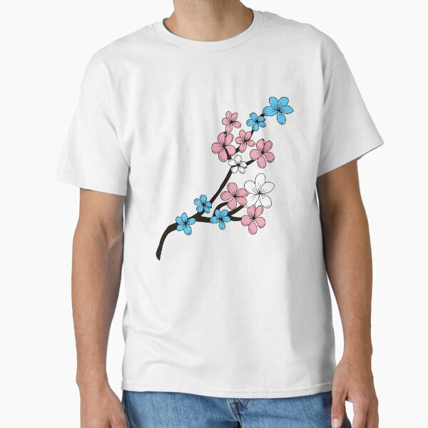 Subtle Transgender Pride Flowers. Transgender flowers 3 Classic T-Shirt