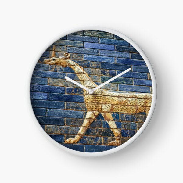 Ancient tiled dragon from the Babylonic Ishtar Gate Clock