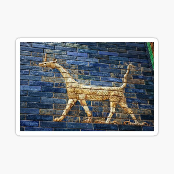 Ancient tiled dragon from the Babylonic Ishtar Gate Sticker