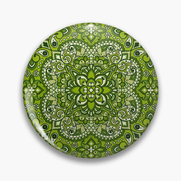Item preview, Floral Mandala Repeat Pattern - Olive Green designed and sold by SemDesigns1.