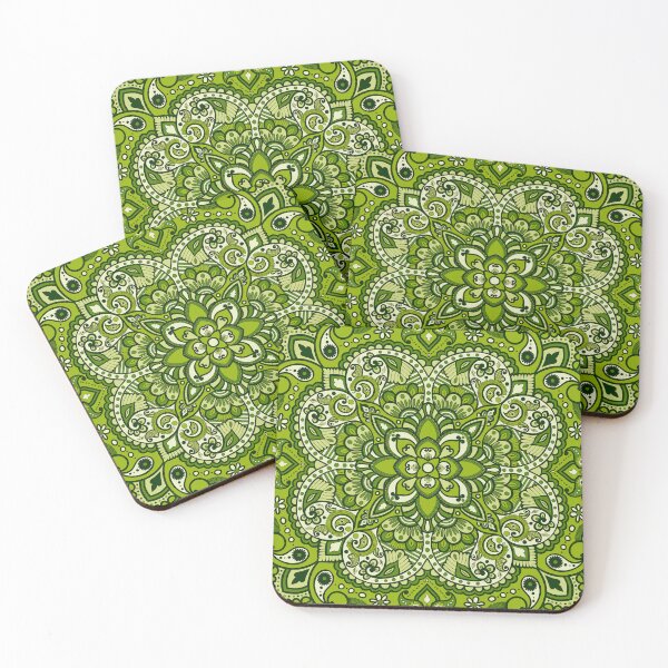 Item preview, Floral Mandala Repeat Pattern - Olive Green designed and sold by SemDesigns1.