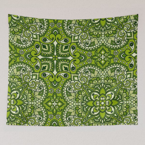 Item preview, Floral Mandala Repeat Pattern - Olive Green designed and sold by SemDesigns1.