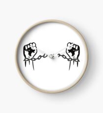 A prisoner is freed from his chains Clock