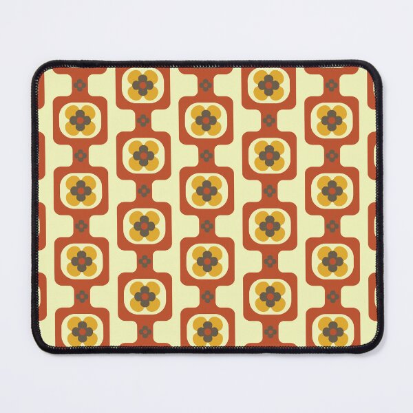 Item preview, Blomma, Vintage 70s Flower Pattern in Retro Color Style designed and sold by BesanoStyle.