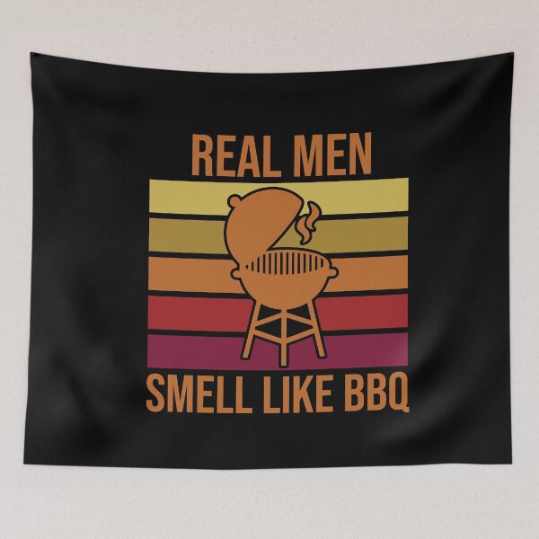 Item preview, Real Men Smell Like Barbecue Funny Retro Vintage Cool Saying For Real Mens designed and sold by pedrored369.