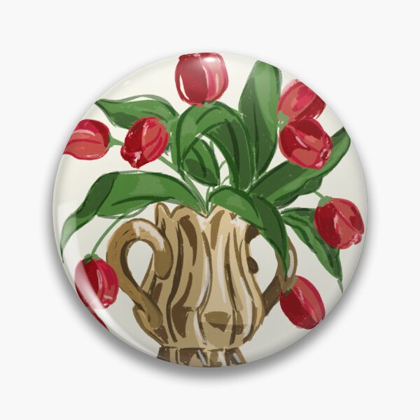 Item preview, Florero De Tulipanes // Pintura Digital De Tulipanes Rojos designed and sold by MadisonCanvas.