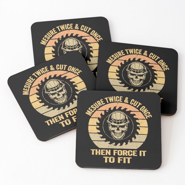 Item preview, Mesure Twice Cut Once, Funny Handyman Father Day Gift designed and sold by SaliDesigner.
